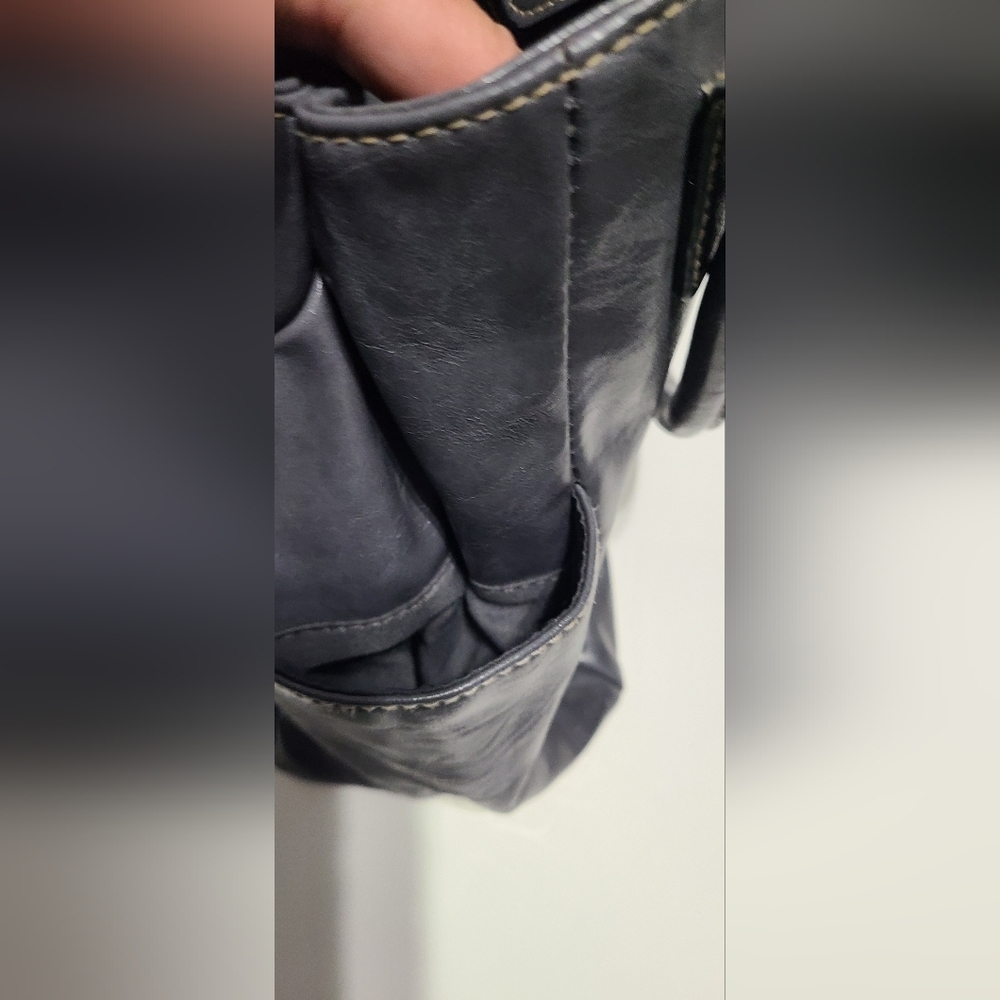 Gray handbag medium size Faux Leather - Picture 13 of 16